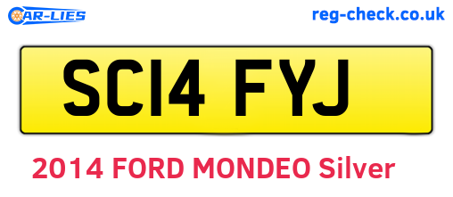SC14FYJ are the vehicle registration plates.