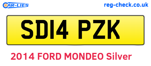 SD14PZK are the vehicle registration plates.
