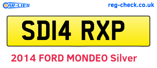 SD14RXP are the vehicle registration plates.