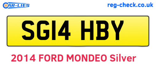 SG14HBY are the vehicle registration plates.