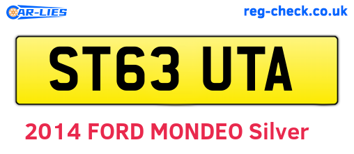ST63UTA are the vehicle registration plates.