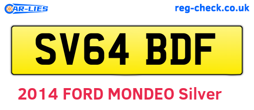 SV64BDF are the vehicle registration plates.