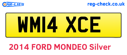 WM14XCE are the vehicle registration plates.