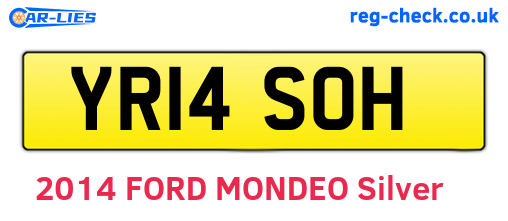 YR14SOH are the vehicle registration plates.