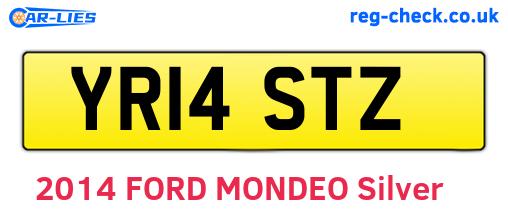 YR14STZ are the vehicle registration plates.