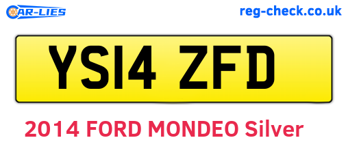 YS14ZFD are the vehicle registration plates.