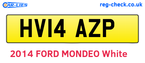 HV14AZP are the vehicle registration plates.