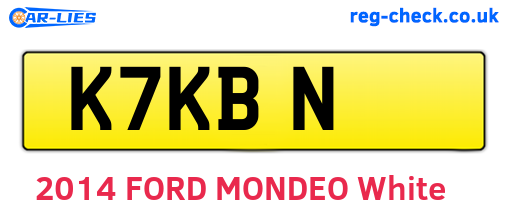 K7KBN are the vehicle registration plates.