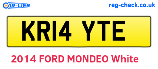 KR14YTE are the vehicle registration plates.