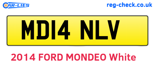 MD14NLV are the vehicle registration plates.