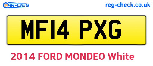 MF14PXG are the vehicle registration plates.