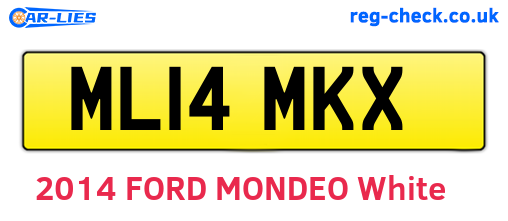 ML14MKX are the vehicle registration plates.