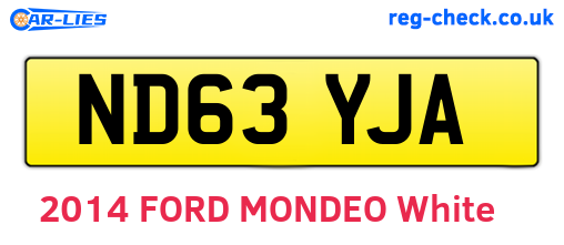 ND63YJA are the vehicle registration plates.