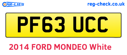 PF63UCC are the vehicle registration plates.