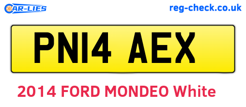 PN14AEX are the vehicle registration plates.