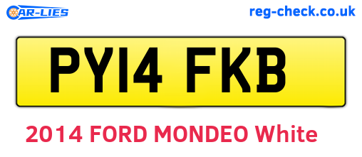 PY14FKB are the vehicle registration plates.