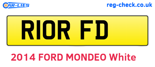 R10RFD are the vehicle registration plates.