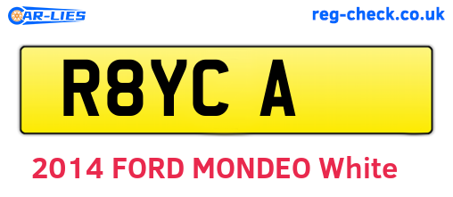 R8YCA are the vehicle registration plates.