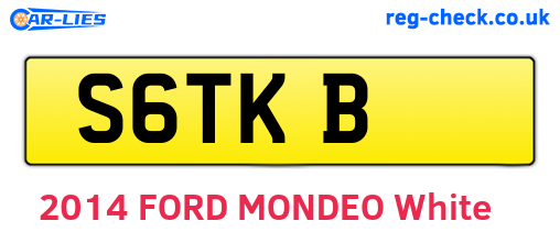S6TKB are the vehicle registration plates.
