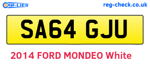 SA64GJU are the vehicle registration plates.