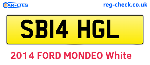 SB14HGL are the vehicle registration plates.