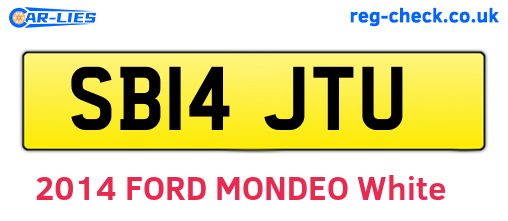 SB14JTU are the vehicle registration plates.