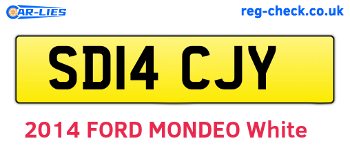 SD14CJY are the vehicle registration plates.