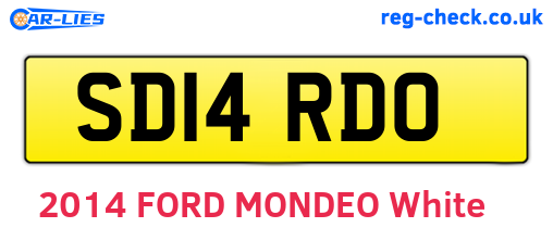 SD14RDO are the vehicle registration plates.