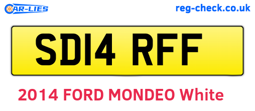 SD14RFF are the vehicle registration plates.