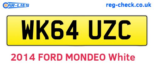 WK64UZC are the vehicle registration plates.