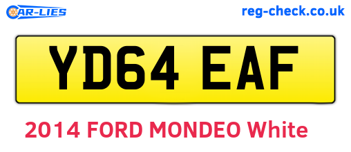 YD64EAF are the vehicle registration plates.