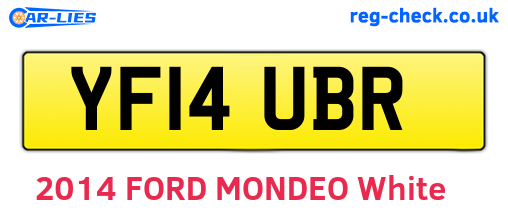 YF14UBR are the vehicle registration plates.