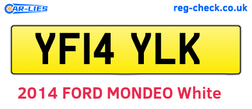 YF14YLK are the vehicle registration plates.