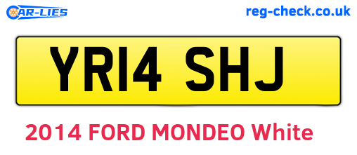 YR14SHJ are the vehicle registration plates.