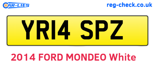 YR14SPZ are the vehicle registration plates.