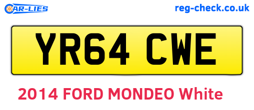 YR64CWE are the vehicle registration plates.