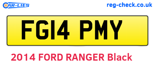 FG14PMY are the vehicle registration plates.