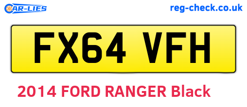 FX64VFH are the vehicle registration plates.
