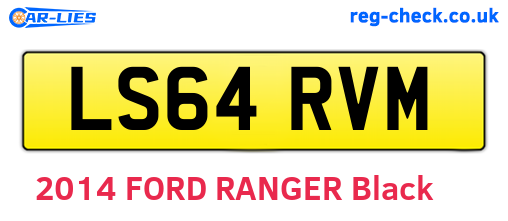 LS64RVM are the vehicle registration plates.