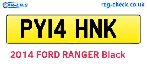 PY14HNK are the vehicle registration plates.