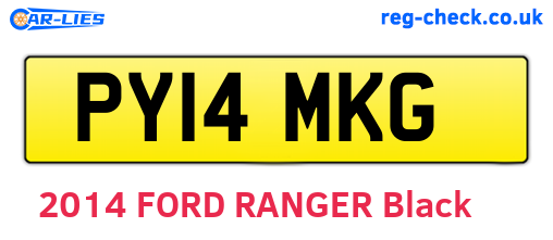 PY14MKG are the vehicle registration plates.