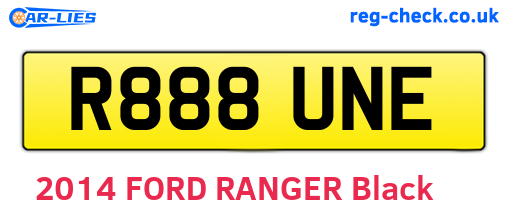 R888UNE are the vehicle registration plates.