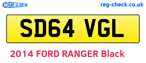 SD64VGL are the vehicle registration plates.