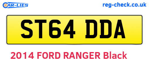 ST64DDA are the vehicle registration plates.
