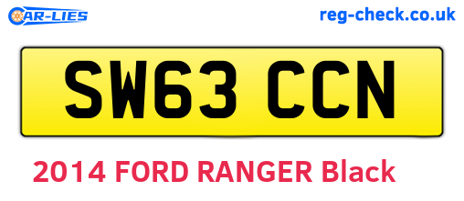SW63CCN are the vehicle registration plates.