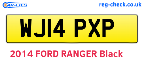 WJ14PXP are the vehicle registration plates.