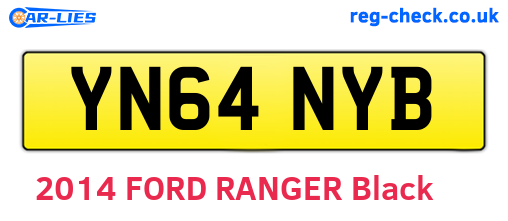 YN64NYB are the vehicle registration plates.