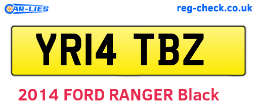 YR14TBZ are the vehicle registration plates.