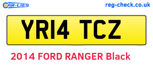 YR14TCZ are the vehicle registration plates.