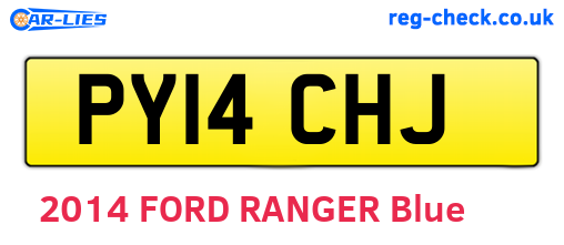 PY14CHJ are the vehicle registration plates.